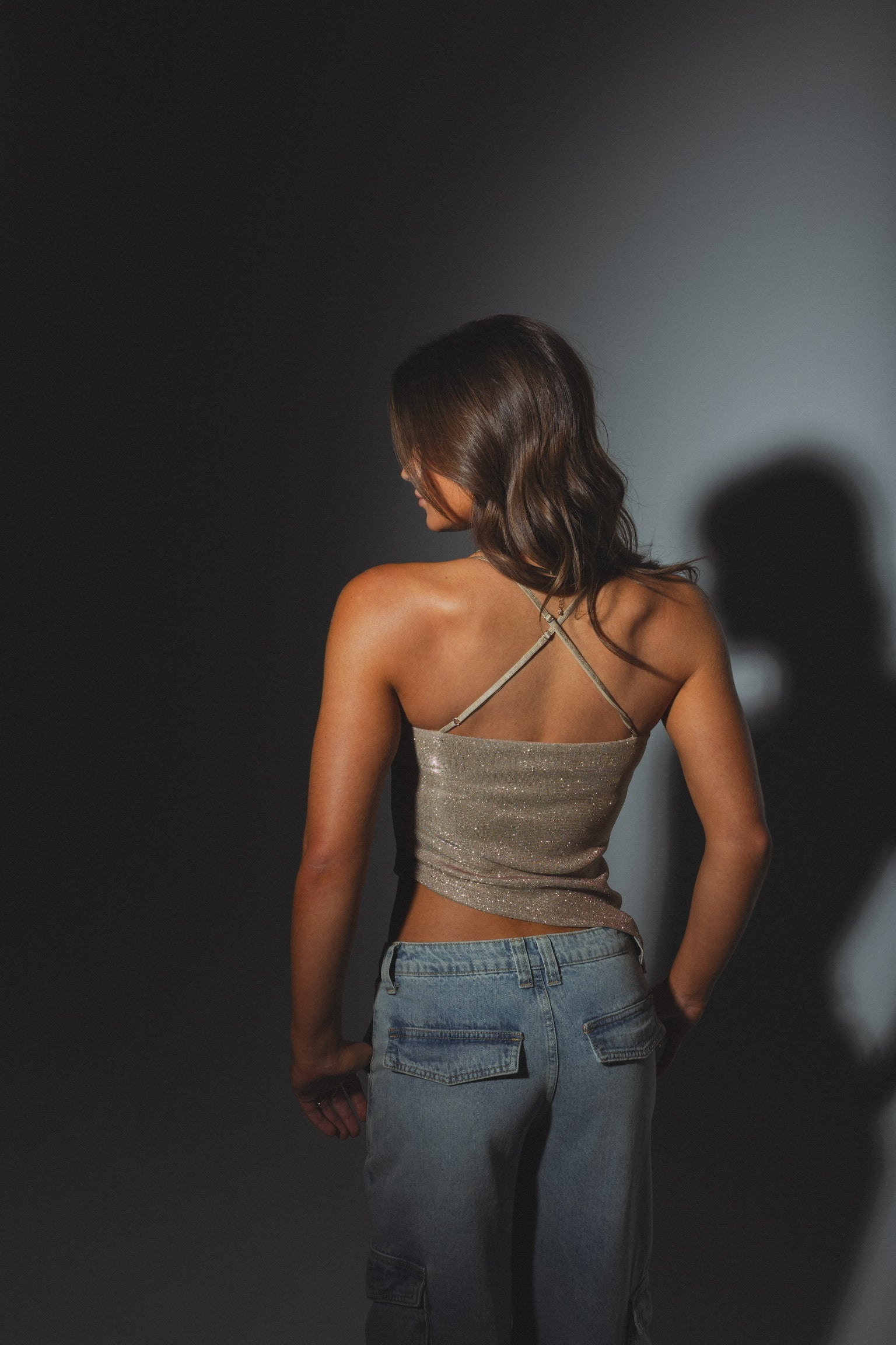 RESTOCKED :Cecelia Shimmer Top