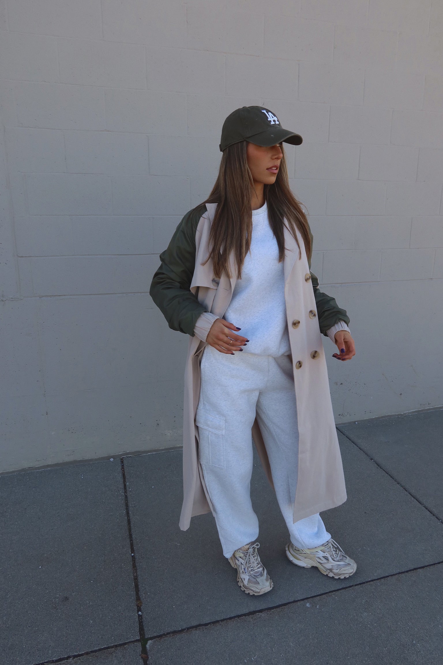 Khaki Combo Trench Coat
