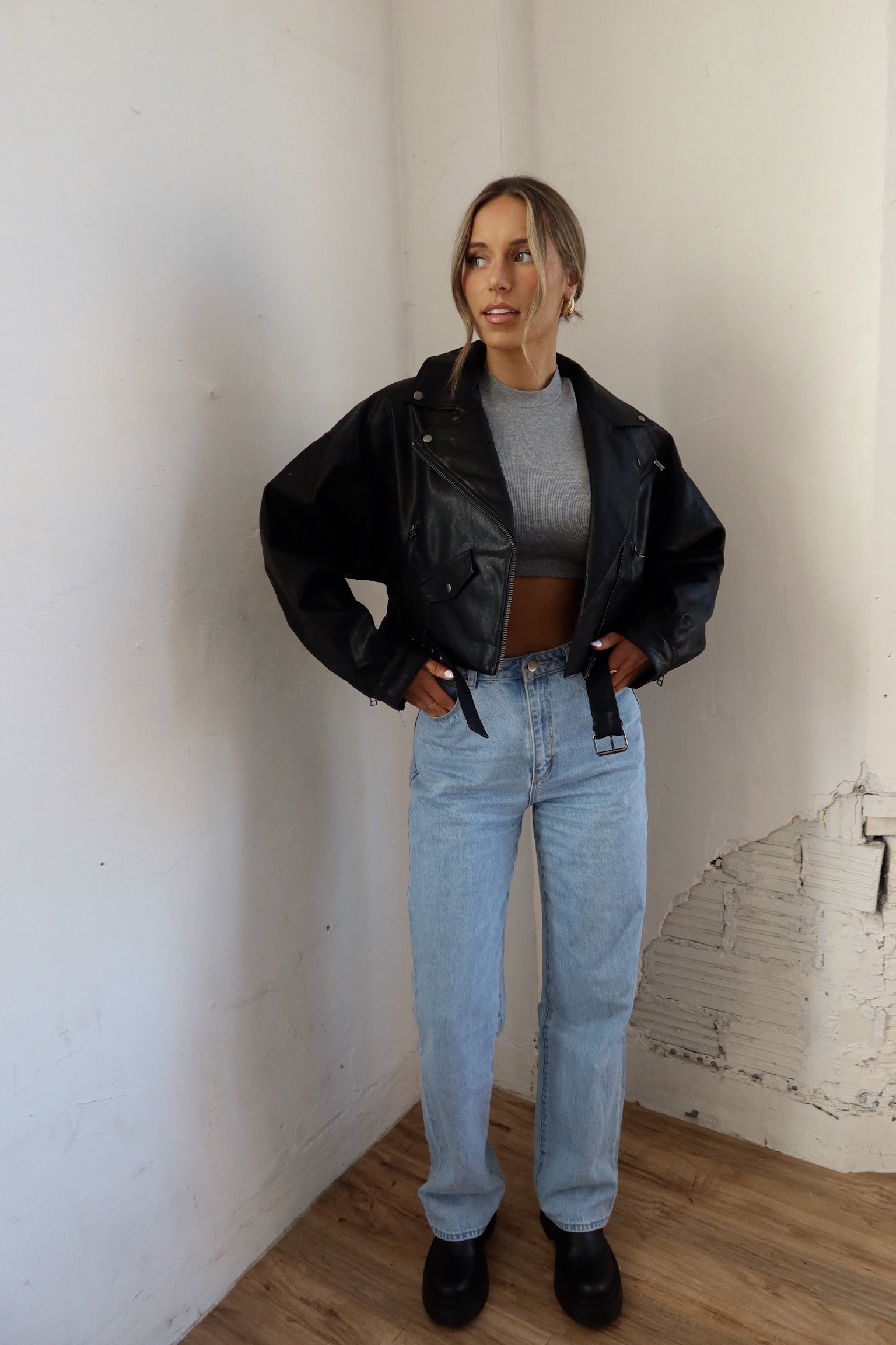 RESTOCKED : Zayna Leather Moto Jacket