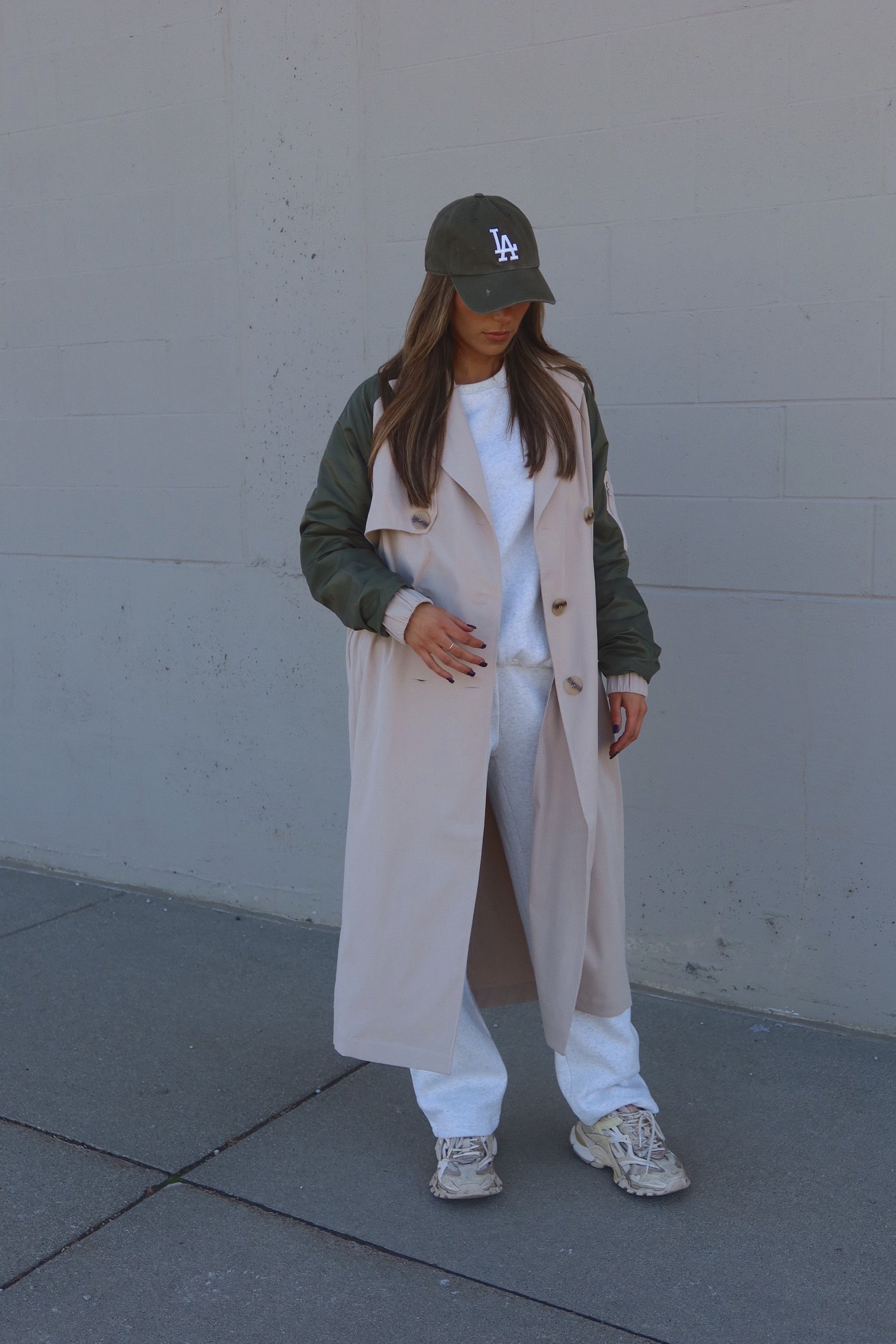 Khaki Combo Trench Coat