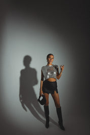 RESTOCKED :High Shine Chainmail Top