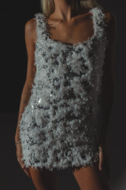 RESTOCKED :Blanca Feather Sequin Dress
