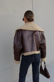 Kenzie Sherpa Pleather Jacket