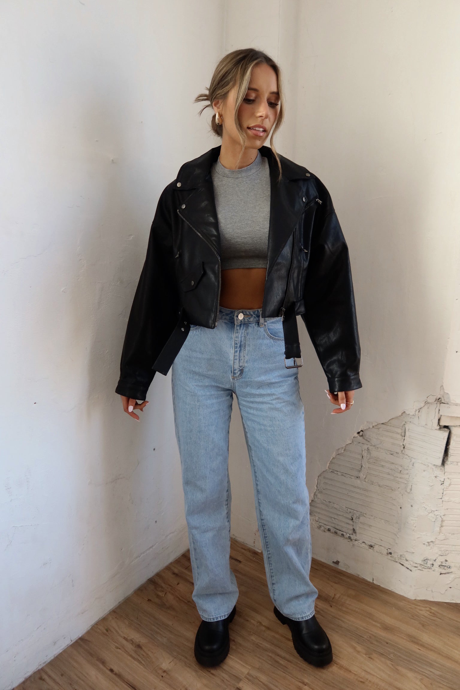 RESTOCKED : Zayna Leather Moto Jacket