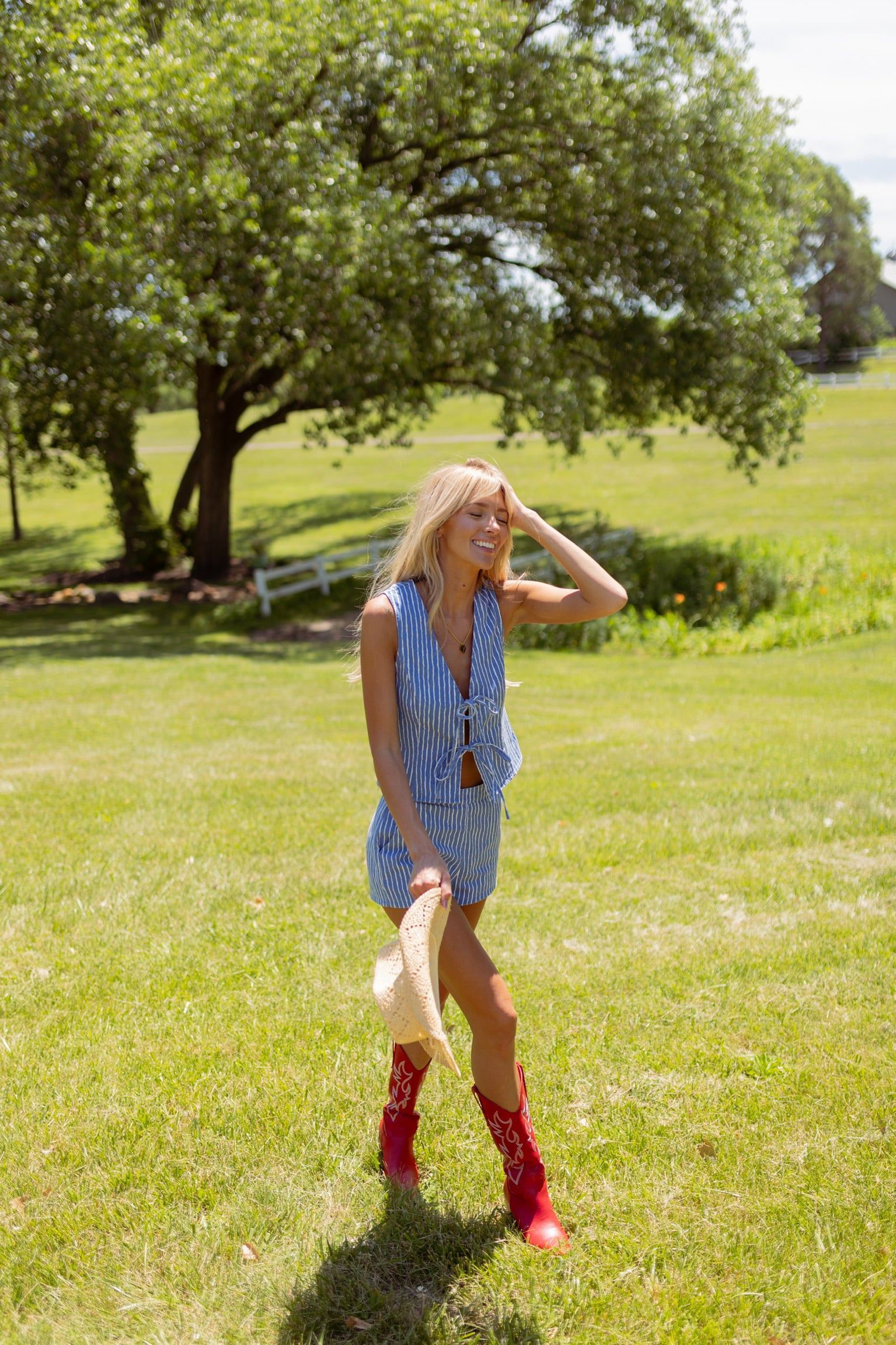 Holly Striped Shorts Set