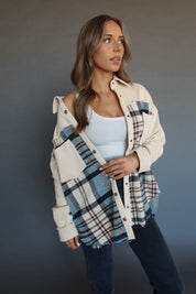Kalen Contrast Plaid Shacket