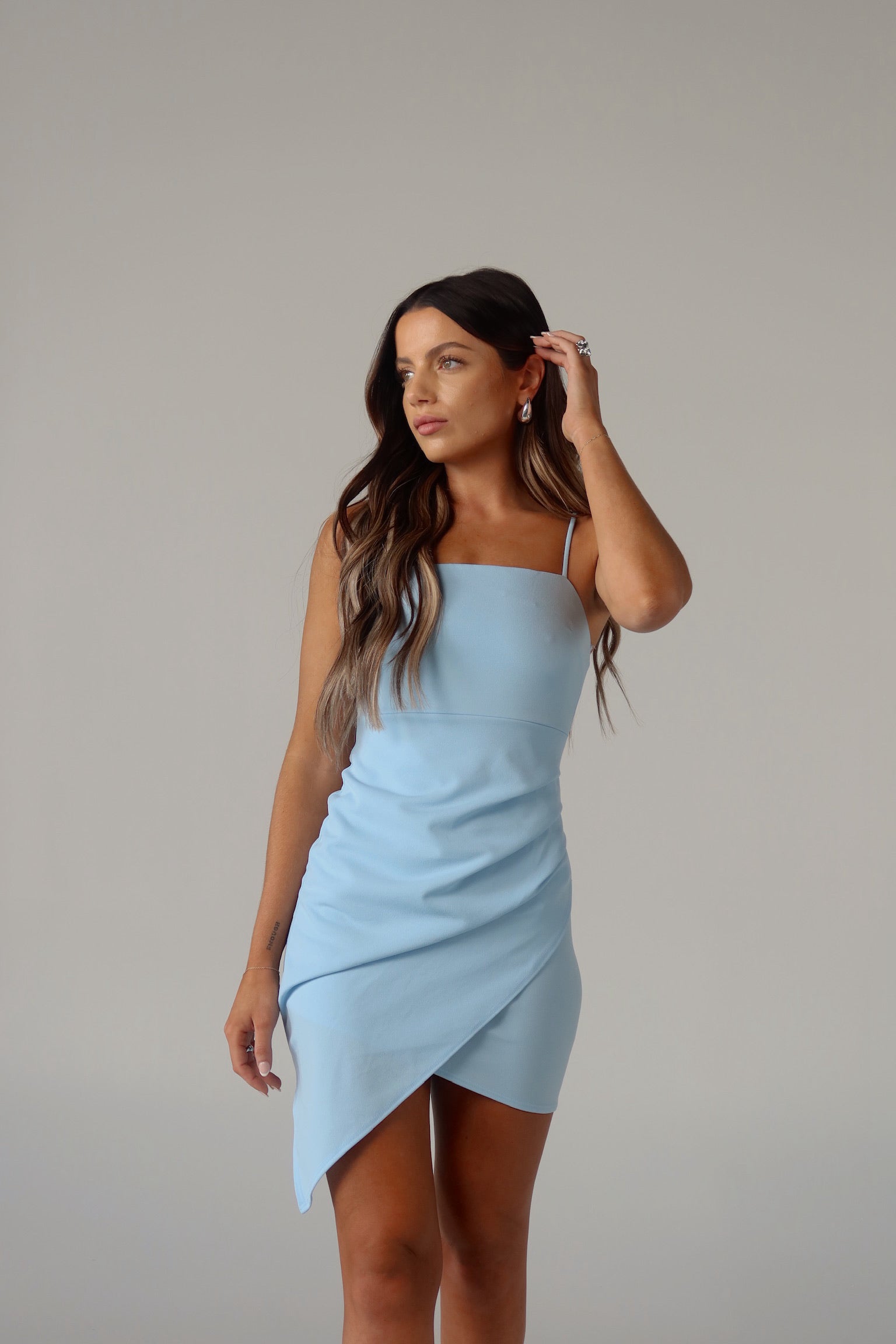 Hadley Mini Dress in Blue