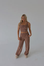 Mocha Cozy Flare Pants