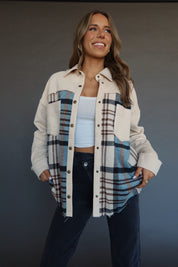 Kalen Contrast Plaid Shacket