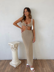 Brianna Knit Cut Out Maxi Dress