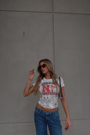 Nebraska Football Camo Baby Tee