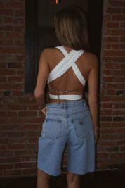 Hayden White Wrap Top