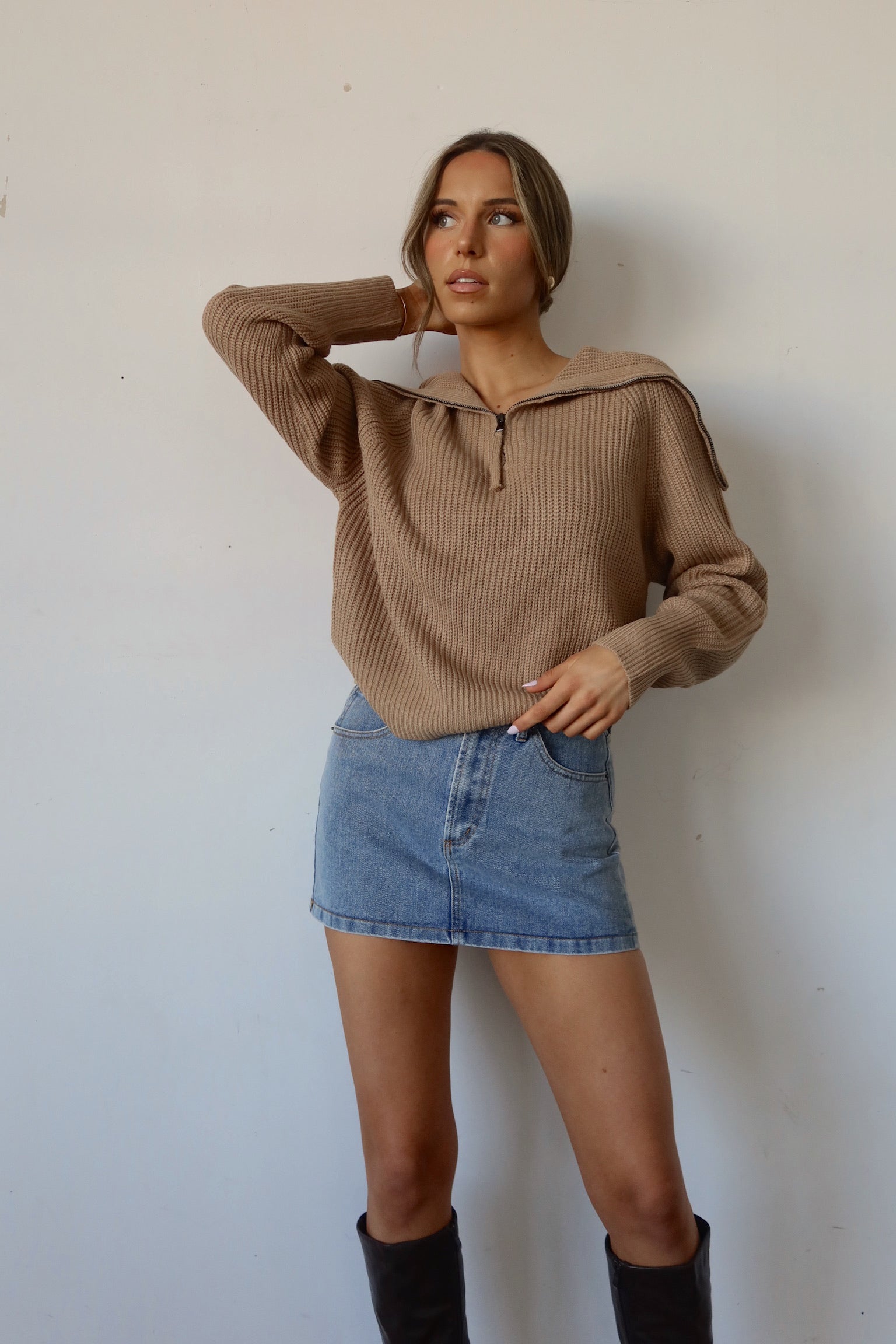 Ava Quarter Zip Sweater