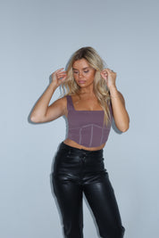 Jessie Mauve Sculpted Bustier