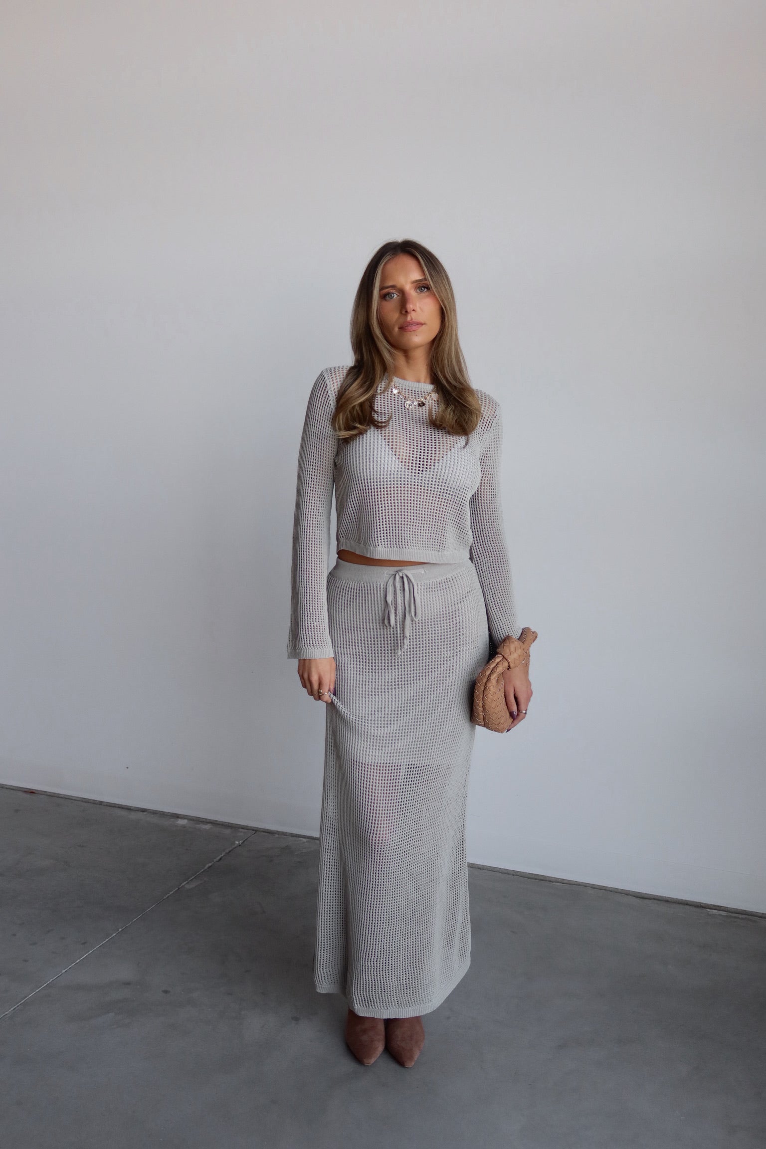 Luxe Crochet Midi Skirt