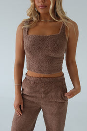 Mocha Cozy Flare Pants
