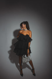 Lily Rose Strapless Tiered Mini Dress