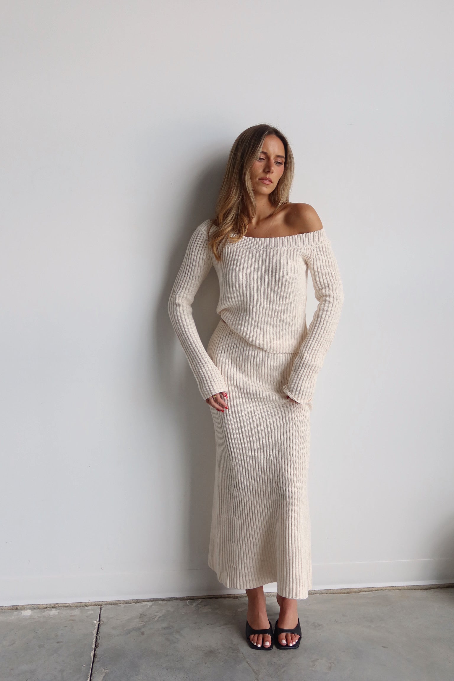 Kennedy Off Shoulder Knit Top