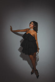 Lily Rose Strapless Tiered Mini Dress