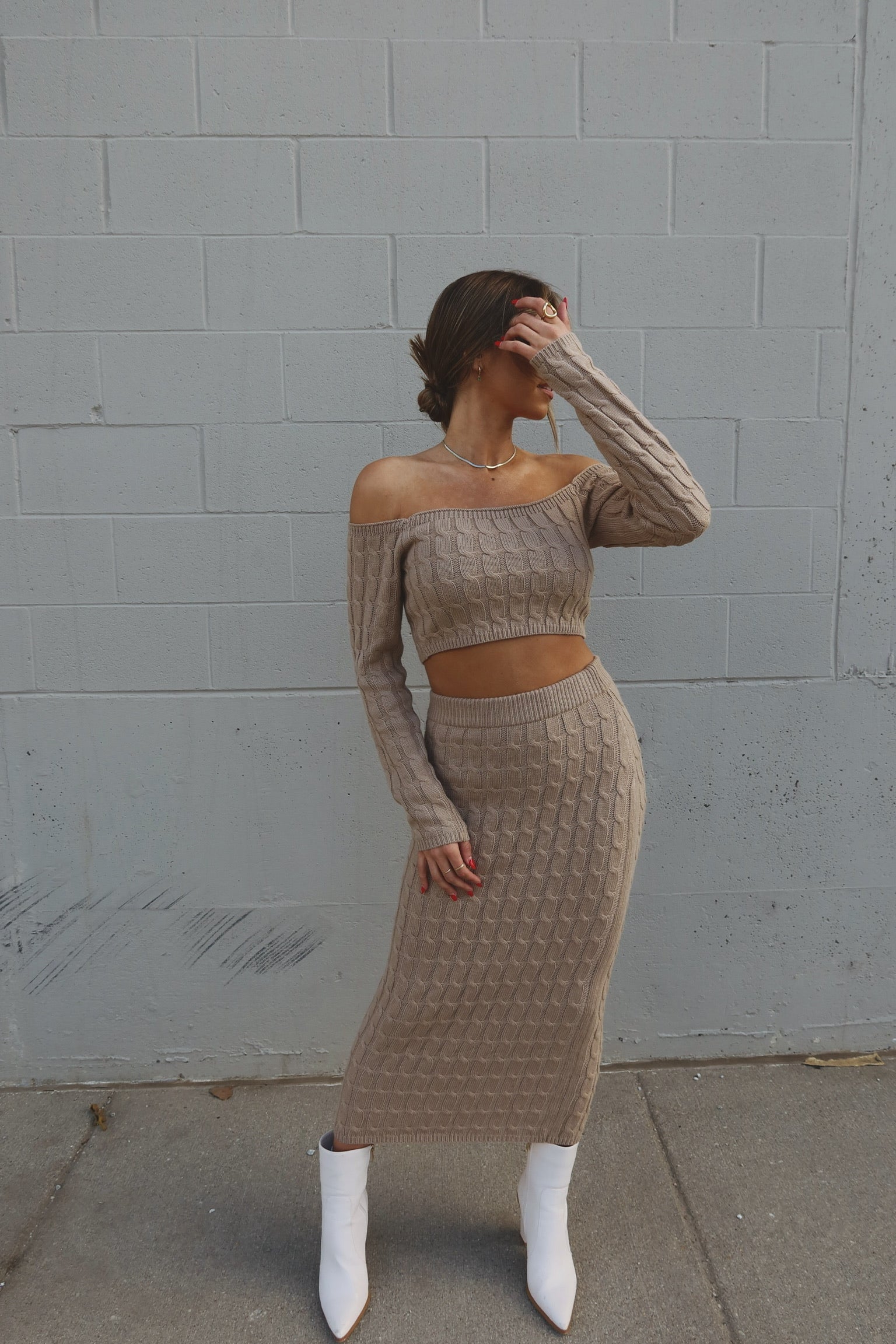 Chloe Knit Midi Set