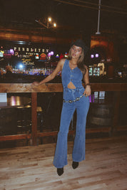 Lainey Bootcut Denim Jumpsuit