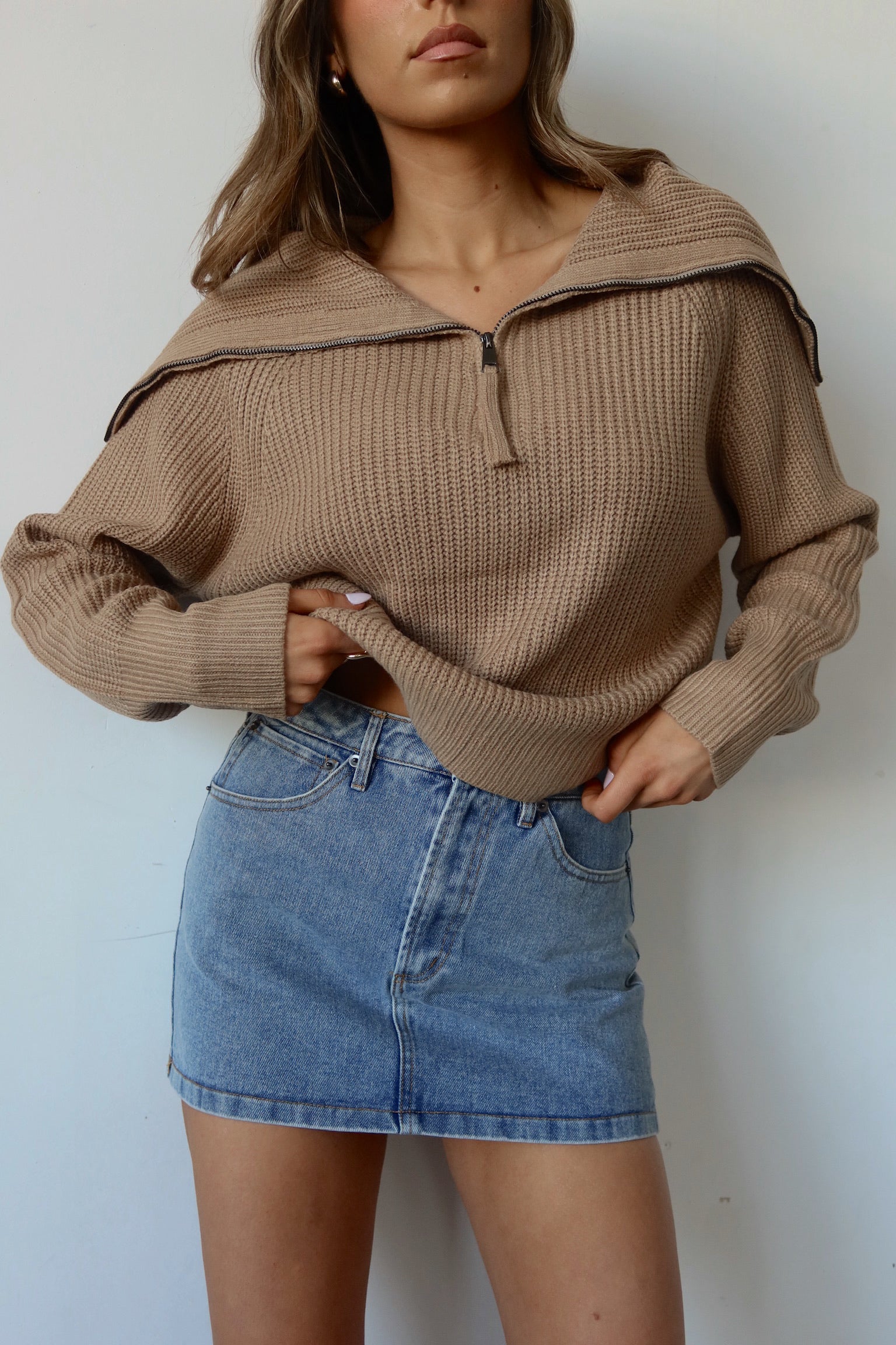 Ava Quarter Zip Sweater