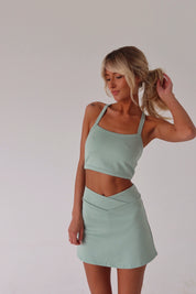 Jina Sage Scuba Skort