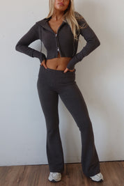 Hayden Knit Zip Up Set