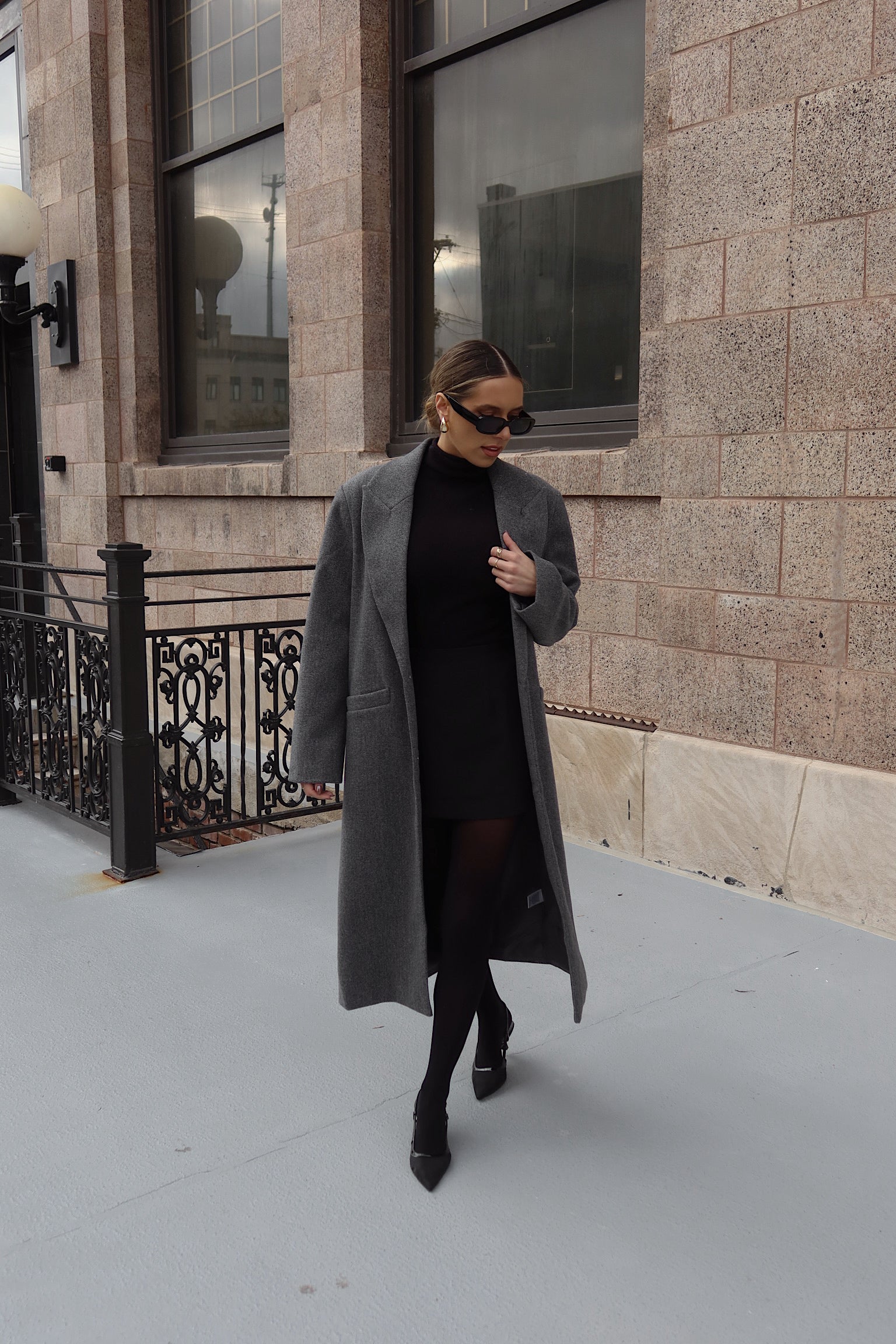 SALE :Drew Trench Coat in Grey