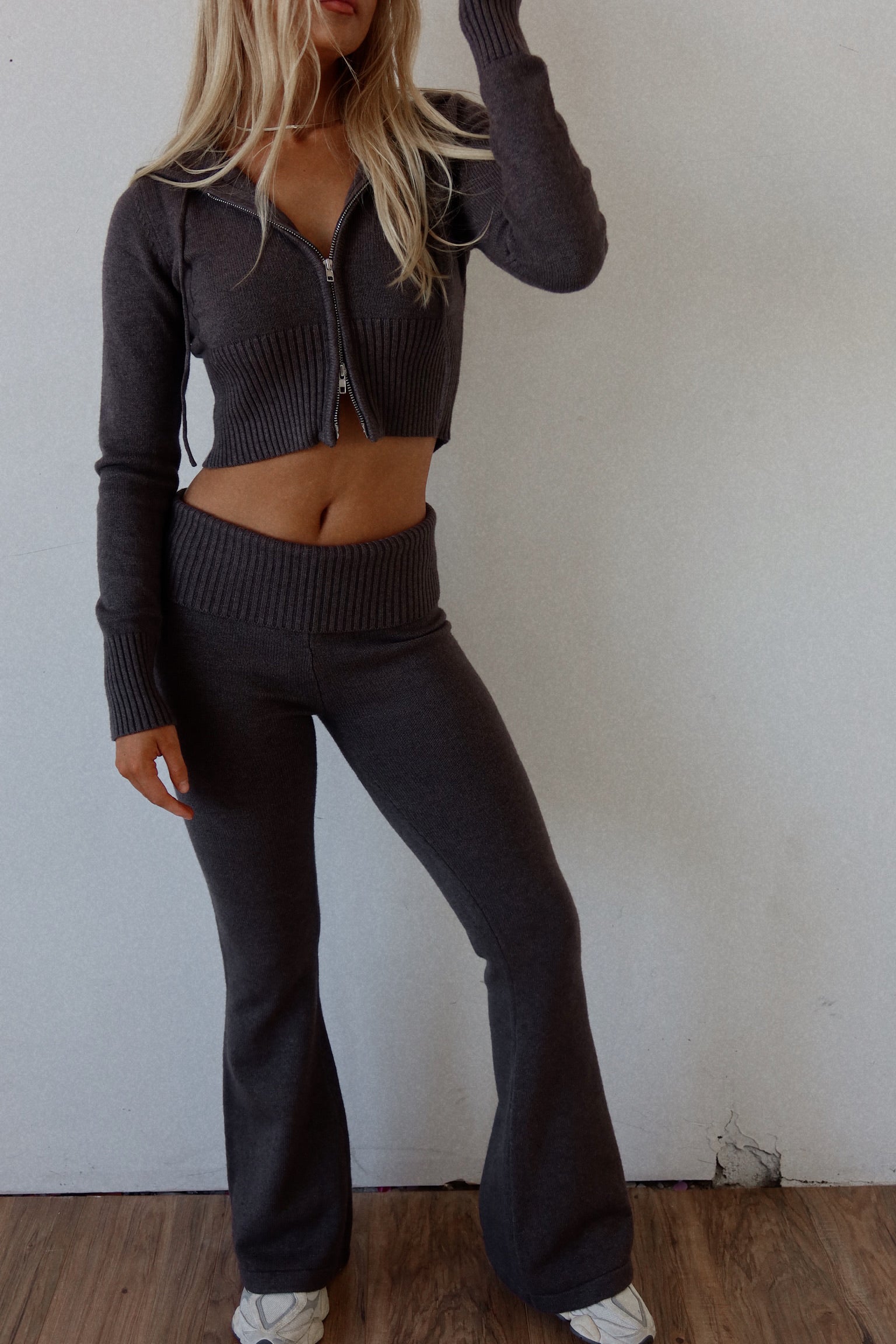 Hayden Knit Zip Up Set