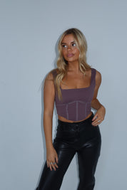 Jessie Mauve Sculpted Bustier