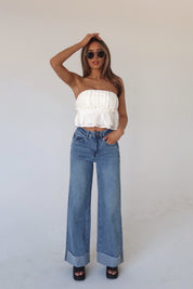 Jasmine Open Back Ruffle Top