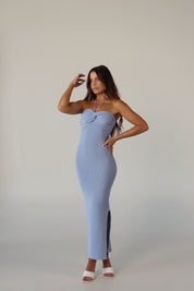 Mila Halter Knit Midi Dress
