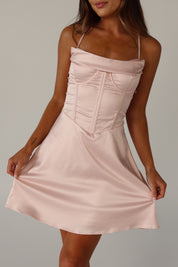 Kelsea Satin Bustier Mini Dress