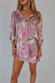 Lilianna Satin Button-Down Top