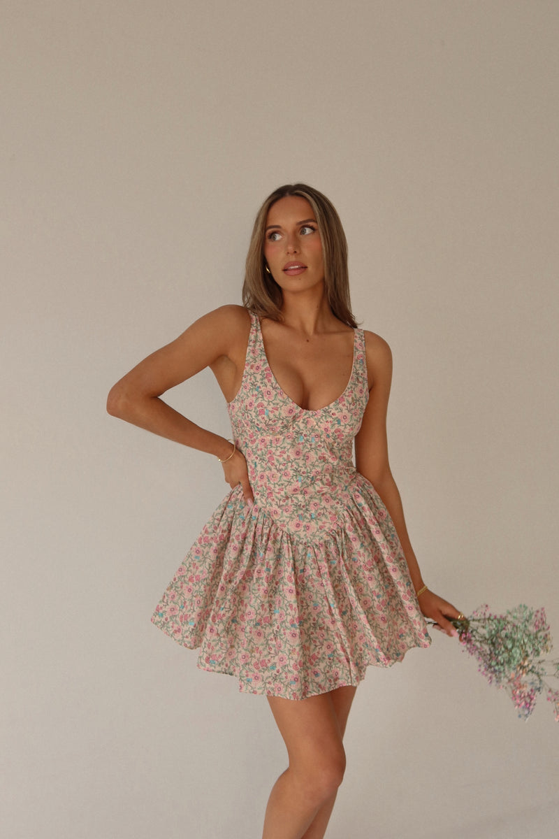 RESTOCKED :Scarlett Floral Mini Dress