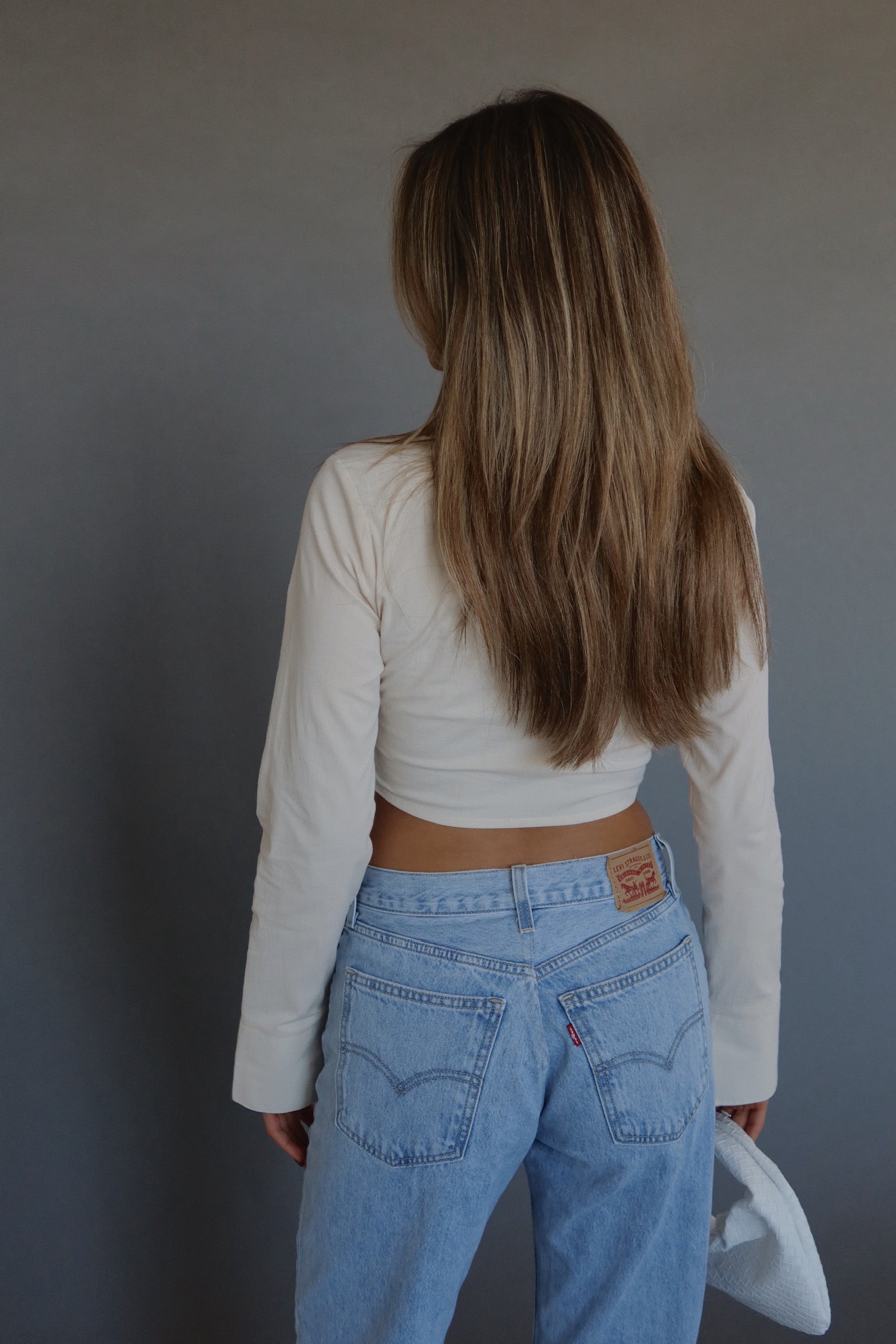 RESTOCKED :Emory Collared Long Sleeve Top In Taupe