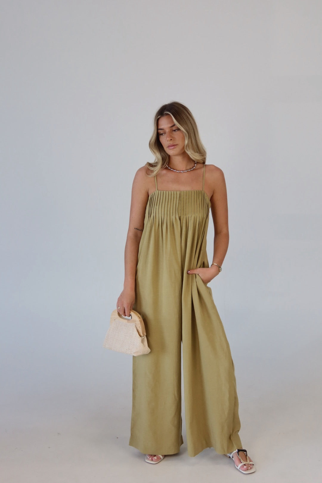 Eden Wide Leg Linen Jumpsuit