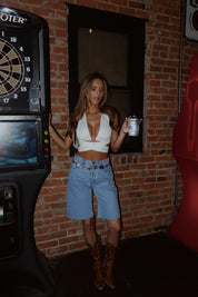 Hayden White Wrap Top