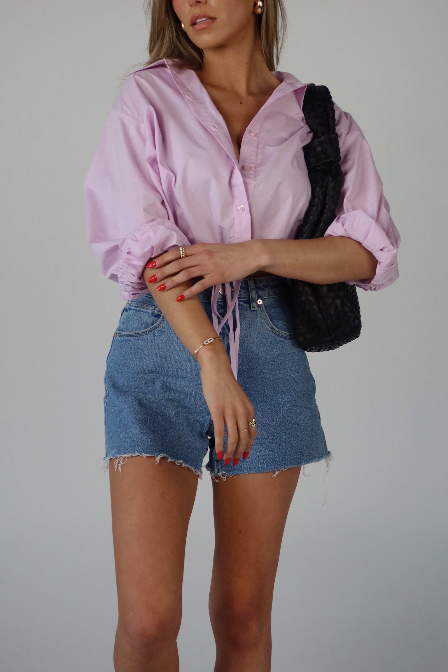 SALE :Danny Drawstring Button Down