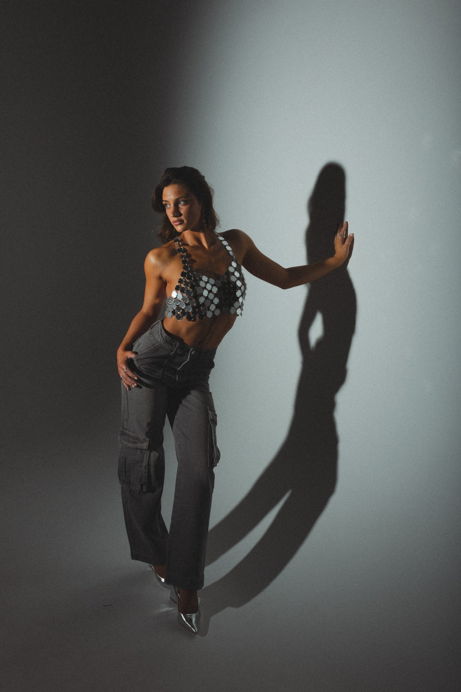RESTOCKED :Catiana Metal Crop Top