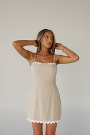 Marlee Scallop Trim Mini Dress