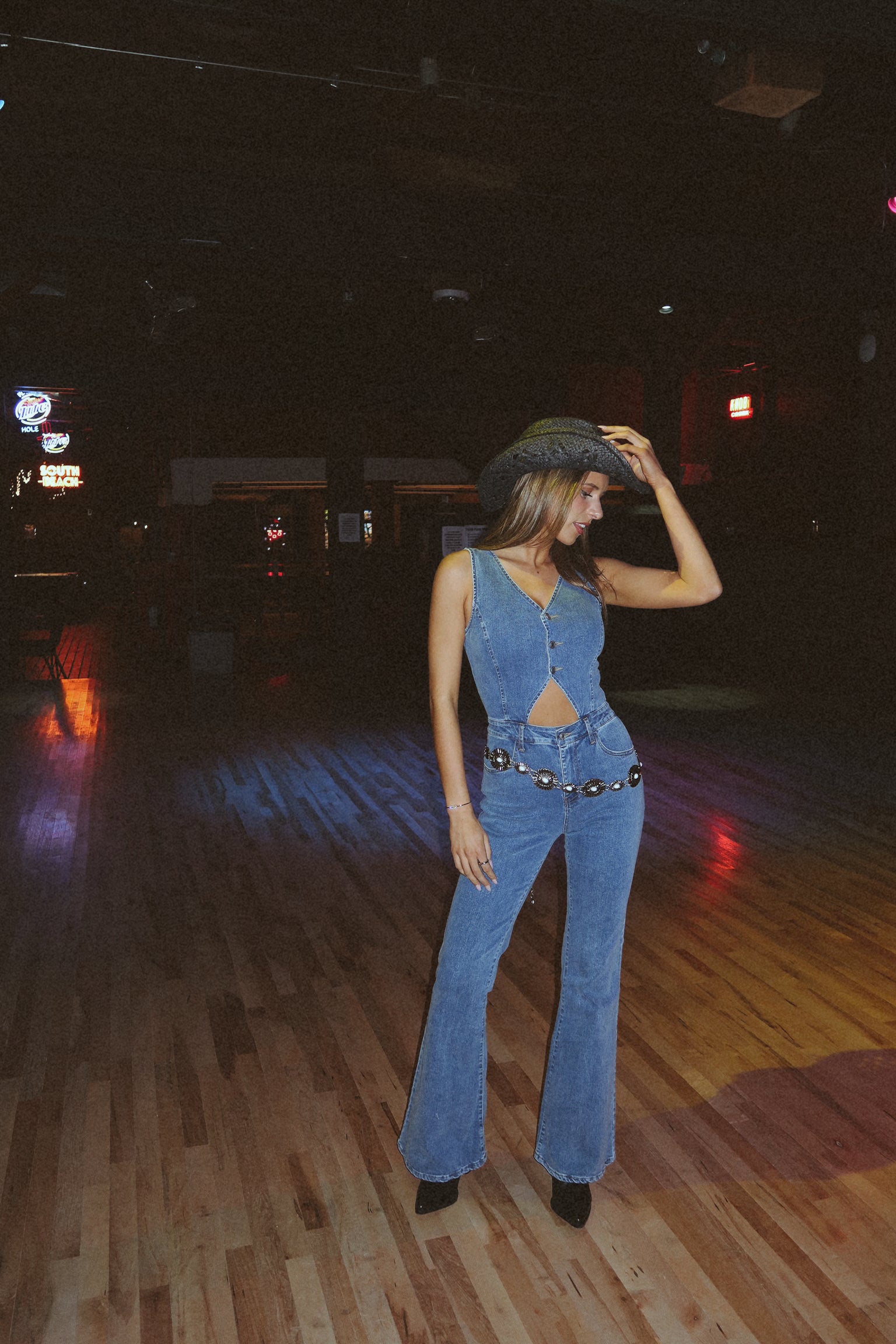 Lainey Bootcut Denim Jumpsuit – Madida Clothing