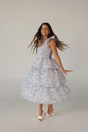 Veda Floral Tiered Midi Dress