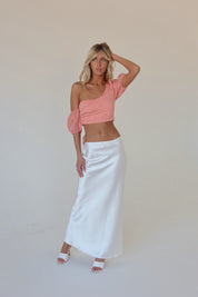 RESTOCKED :Lacey One Drop Shoulder Puff Sleeve Top