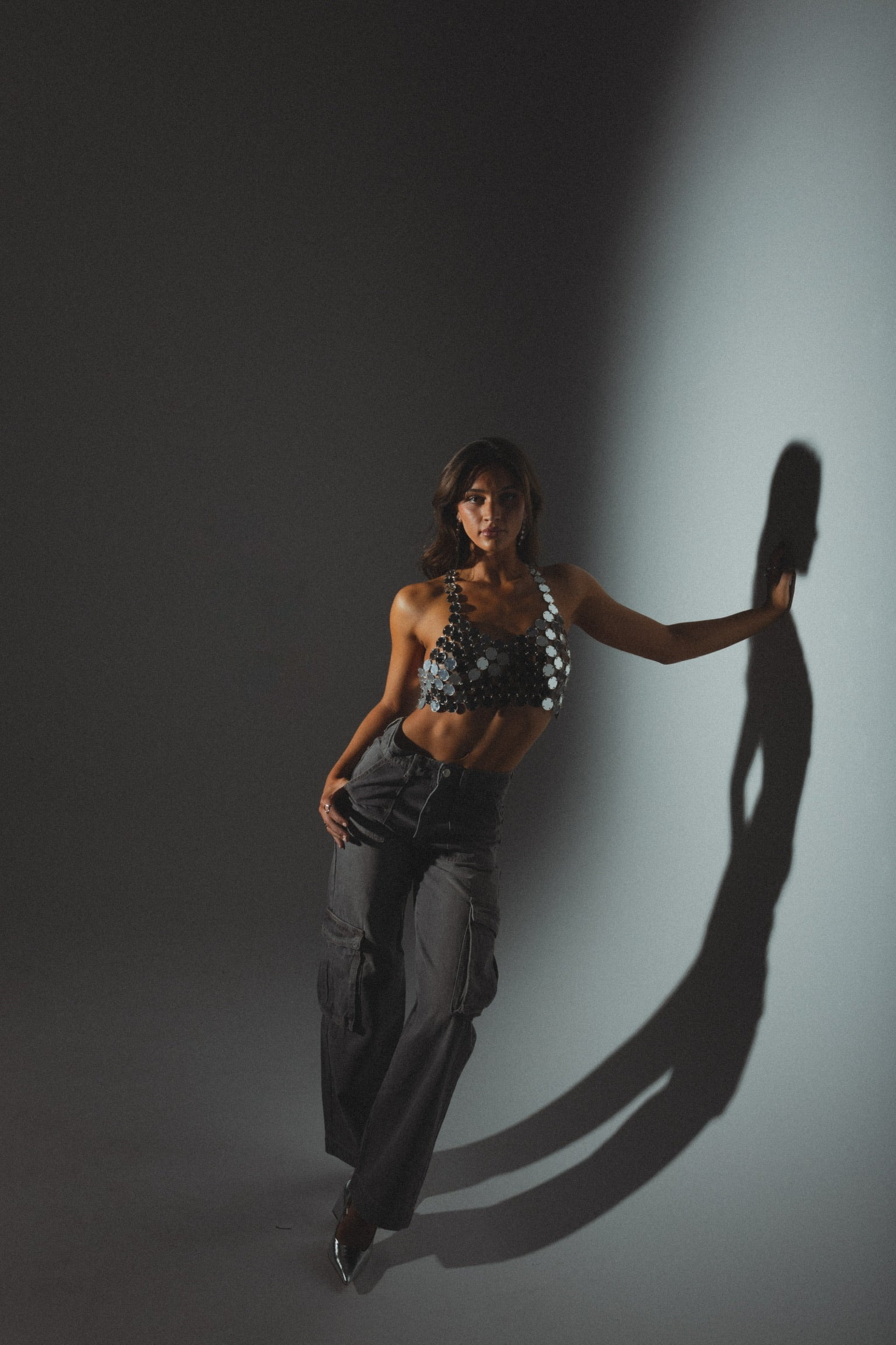 RESTOCKED :Catiana Metal Crop Top