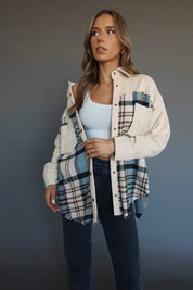 Kalen Contrast Plaid Shacket