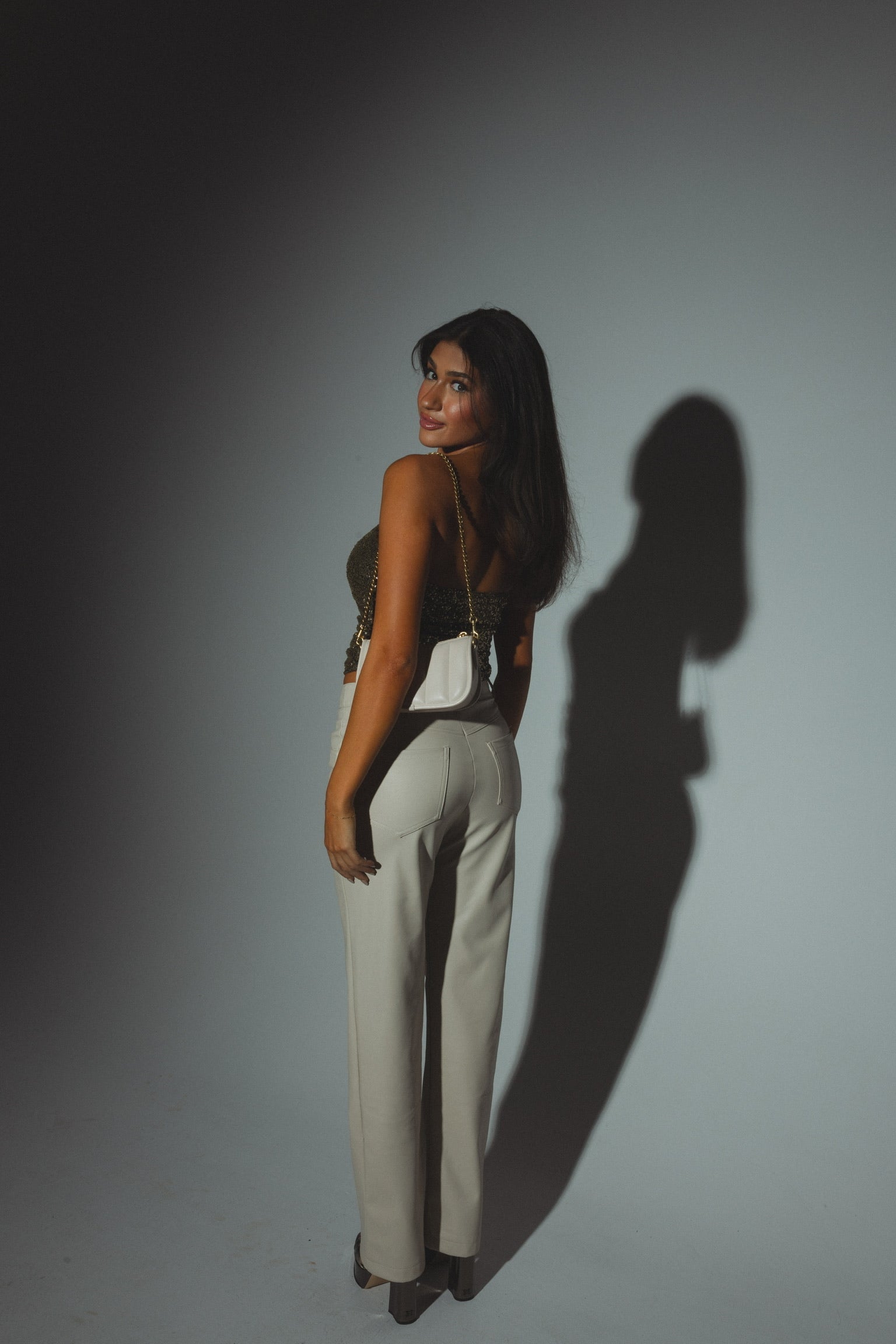 Olivia Sequin Strapless Top