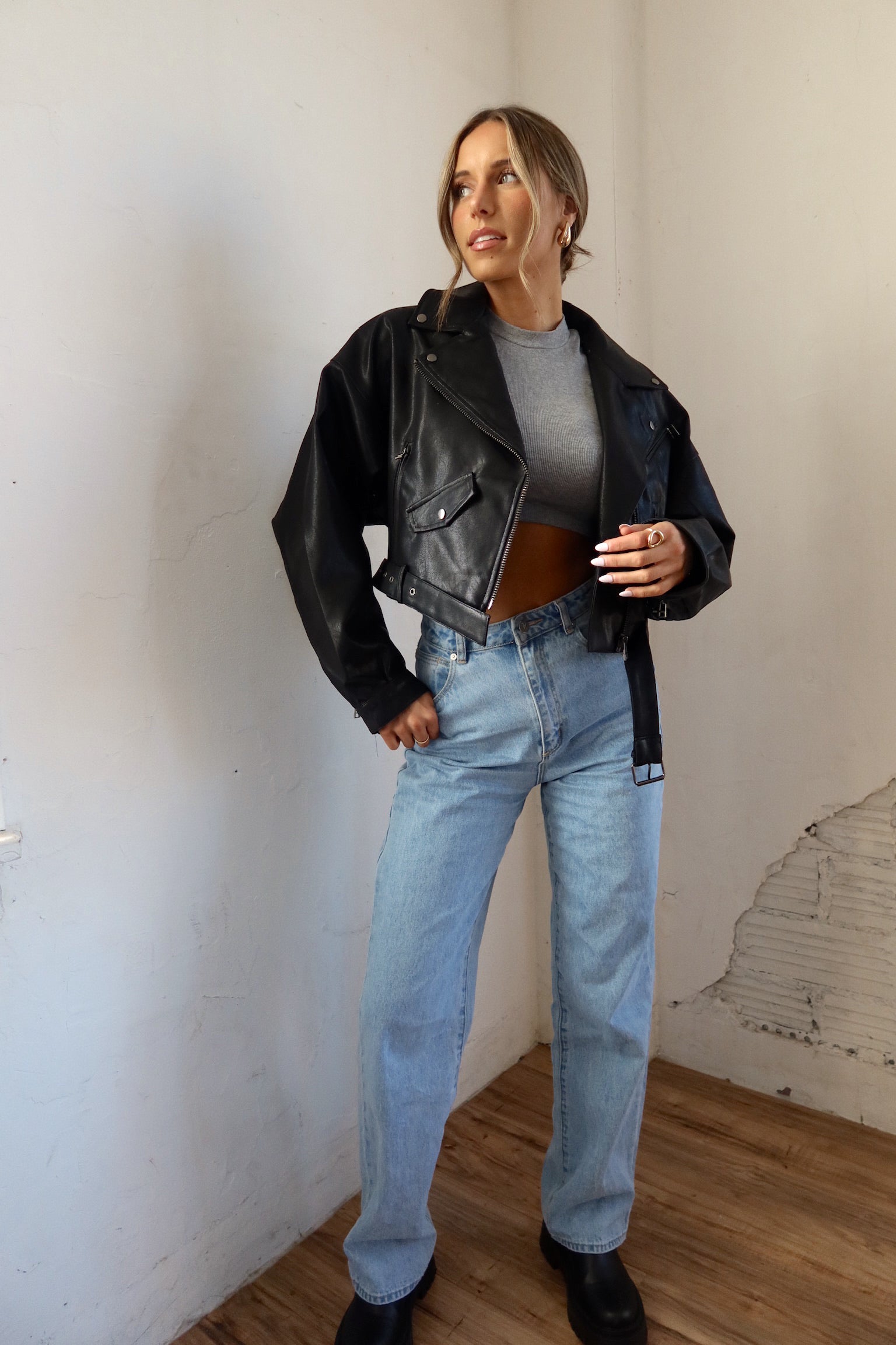 RESTOCKED : Zayna Leather Moto Jacket