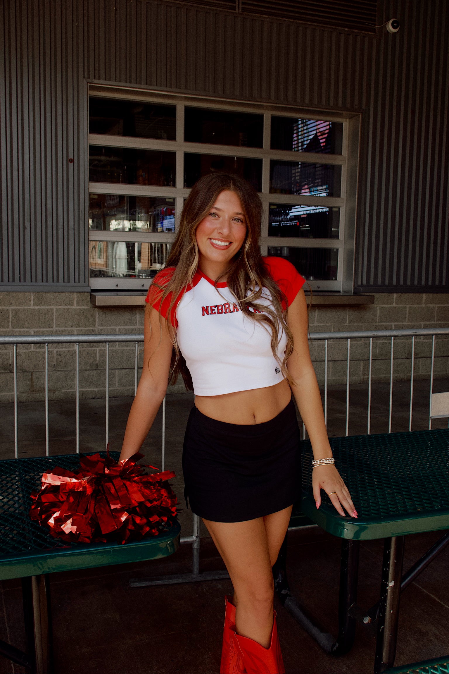 Nebraska Homerun Tee In Red